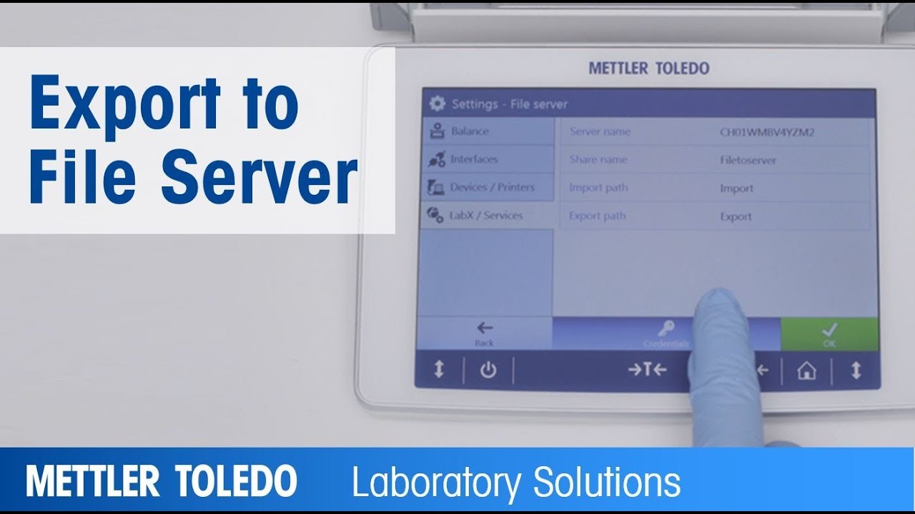 How to Export a Weighing Protocol on a File Server with XPR