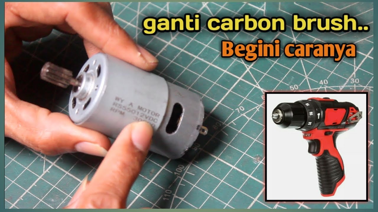 cara pasang dan cara melepas carbon brush dinamo RS 550 RS 775