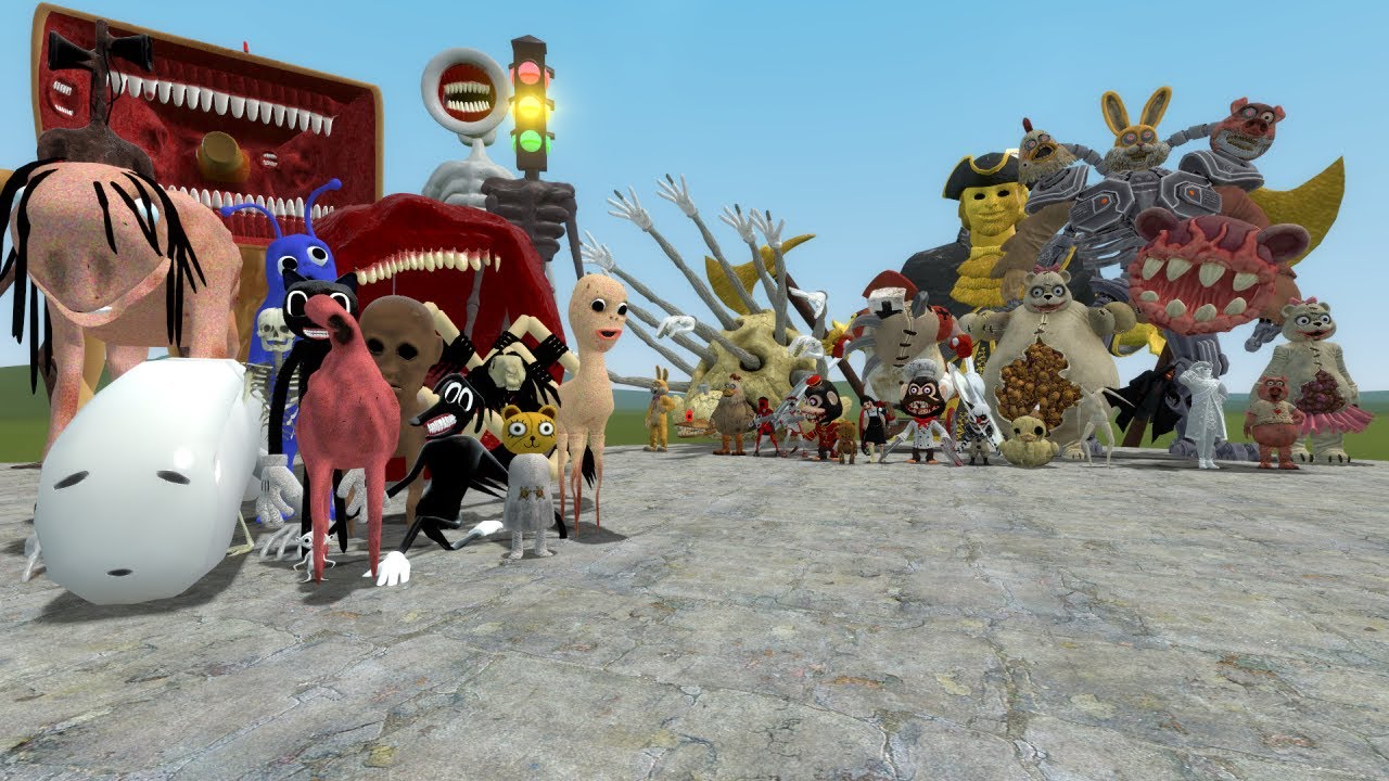 ALL DARK DECEPTION CHAPTERS 1-5 NPCs VS TREVOR HENDERSON CREATURES in Garry's Mod!