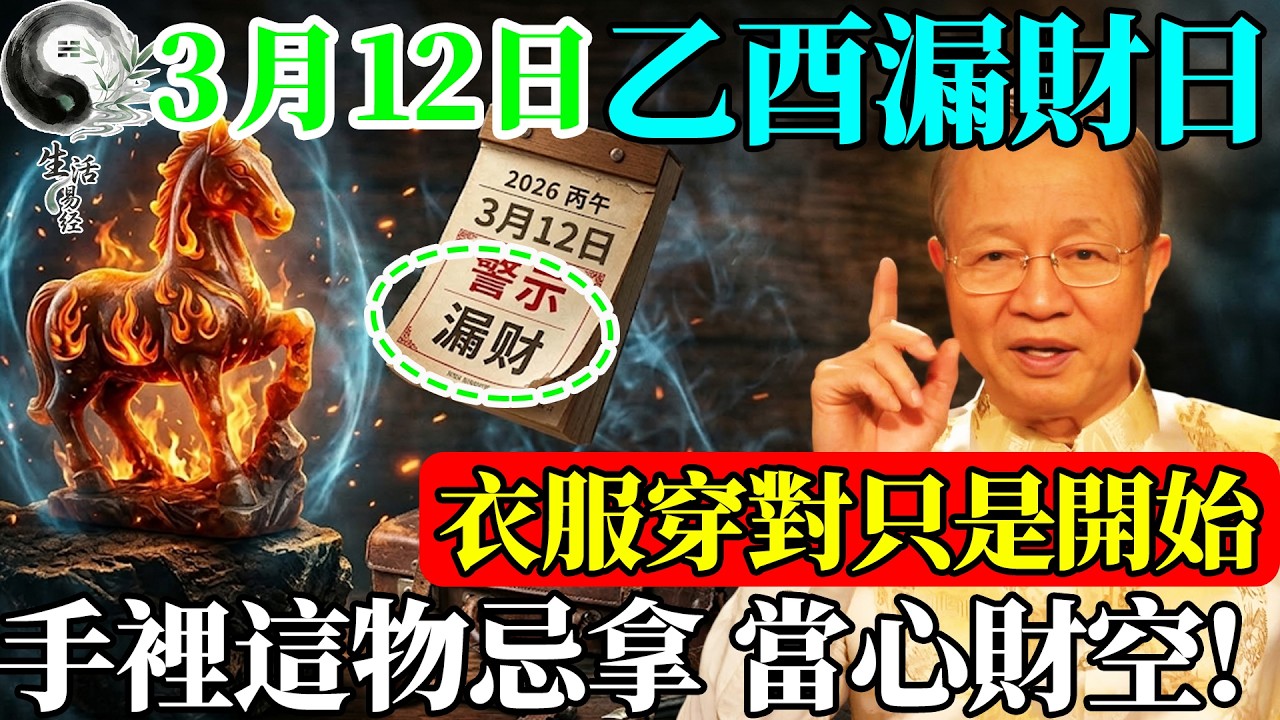 3月12日出門，光換掉忌諱的衣服還不夠！手裡如果拿著這個，照樣把財神爺往外推！#曾仕強 #易經智慧 #易經 #風水 #人生感悟 #人生哲理 #國學 #國學智慧 #正能量 #因果