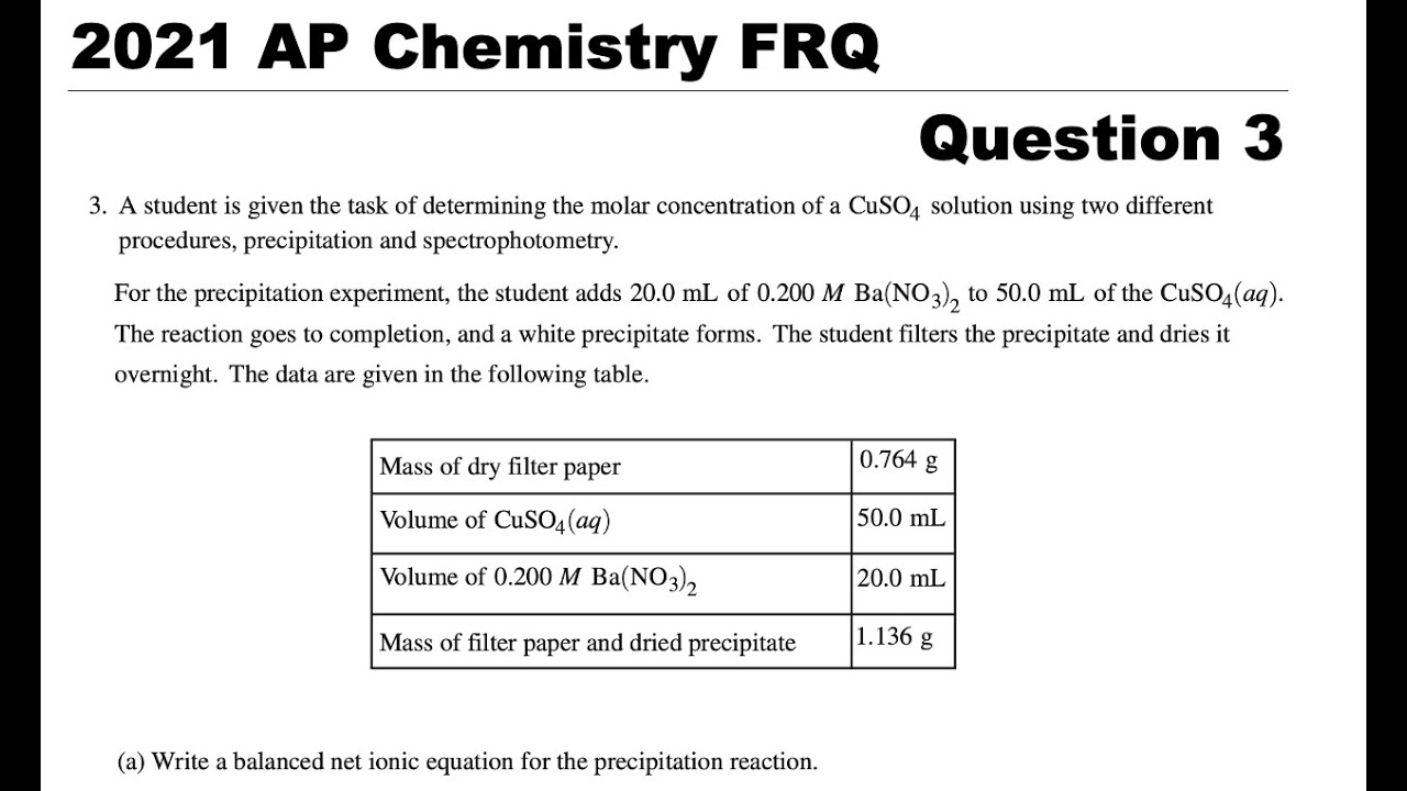 2021 AP Exam FRQ#3