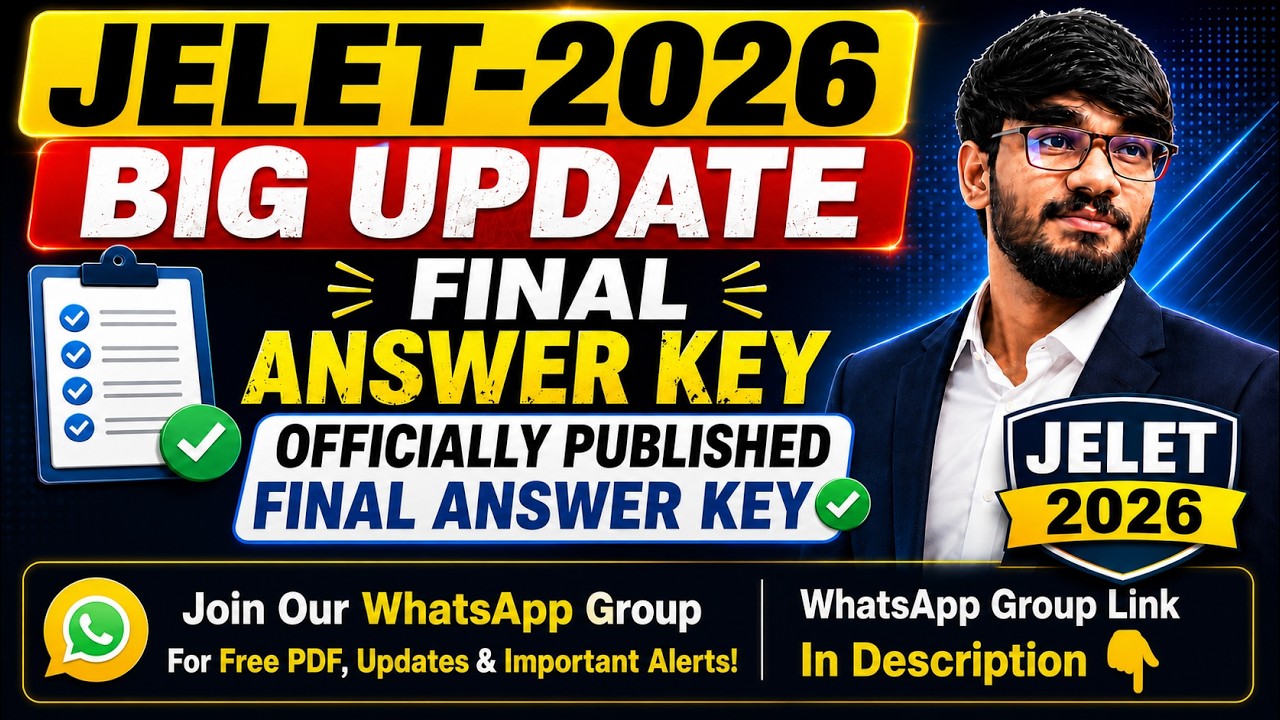JELET-2026😮Big Update😱Final Answer Keys official Published | Check to see How Many Marks You Got!🤔