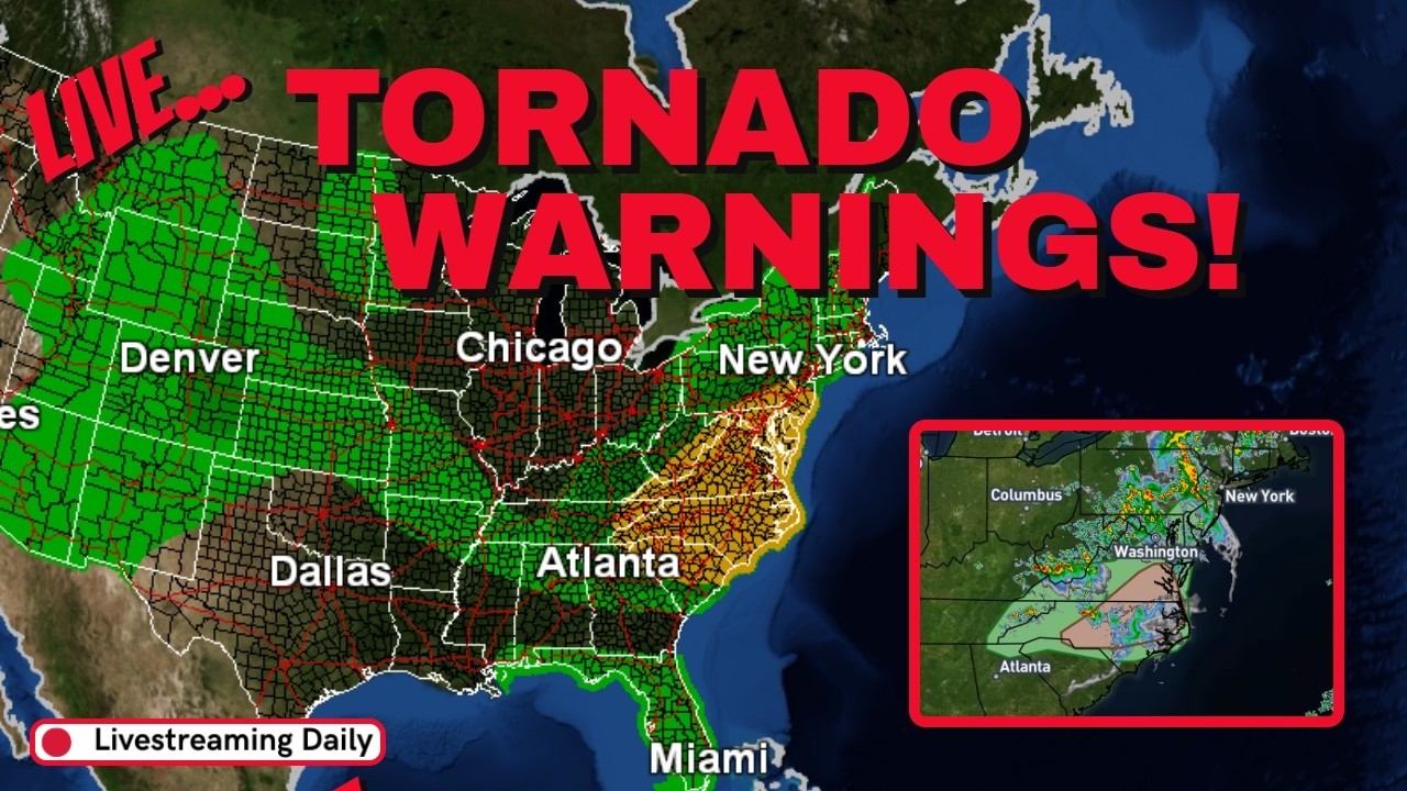 LIVE: East Coast Severe Storms! - Severe Weather Coverage!