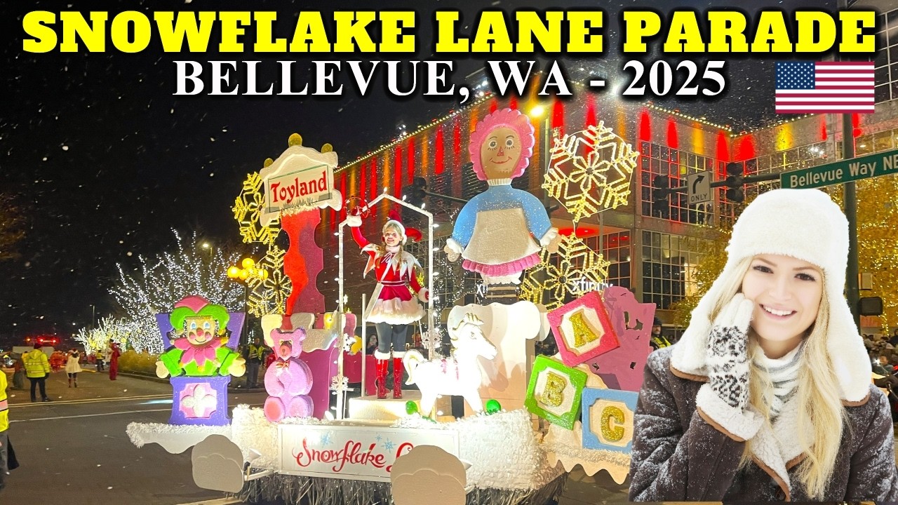 This is Why SNOWFLAKE LANE is So Famous | Full Parade + Bellevue Square CHRISTMAS Tree (4K)