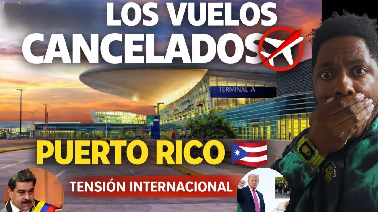 Así está el AEROPUERTO DE PUERTO RICO 😱 | LOS VUELOS CANCELADOS ✈️ (Tensión en Venezuela)