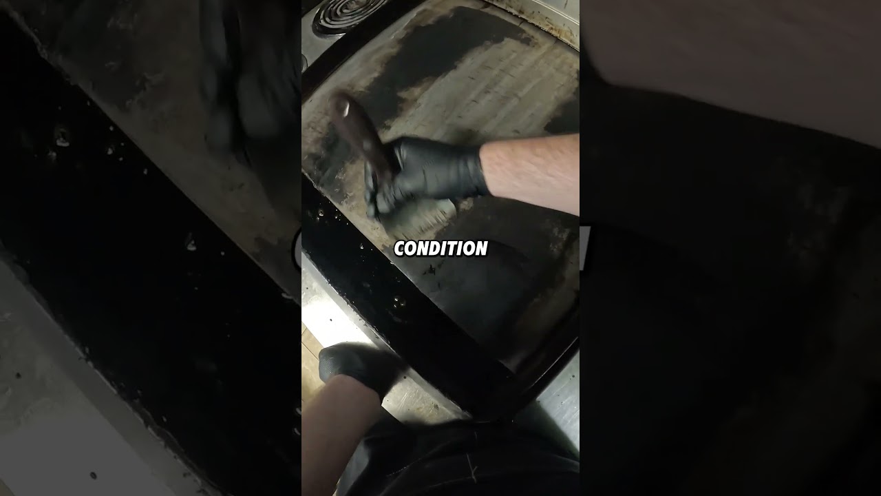 Using grill cleaner on a stainless steel griddle