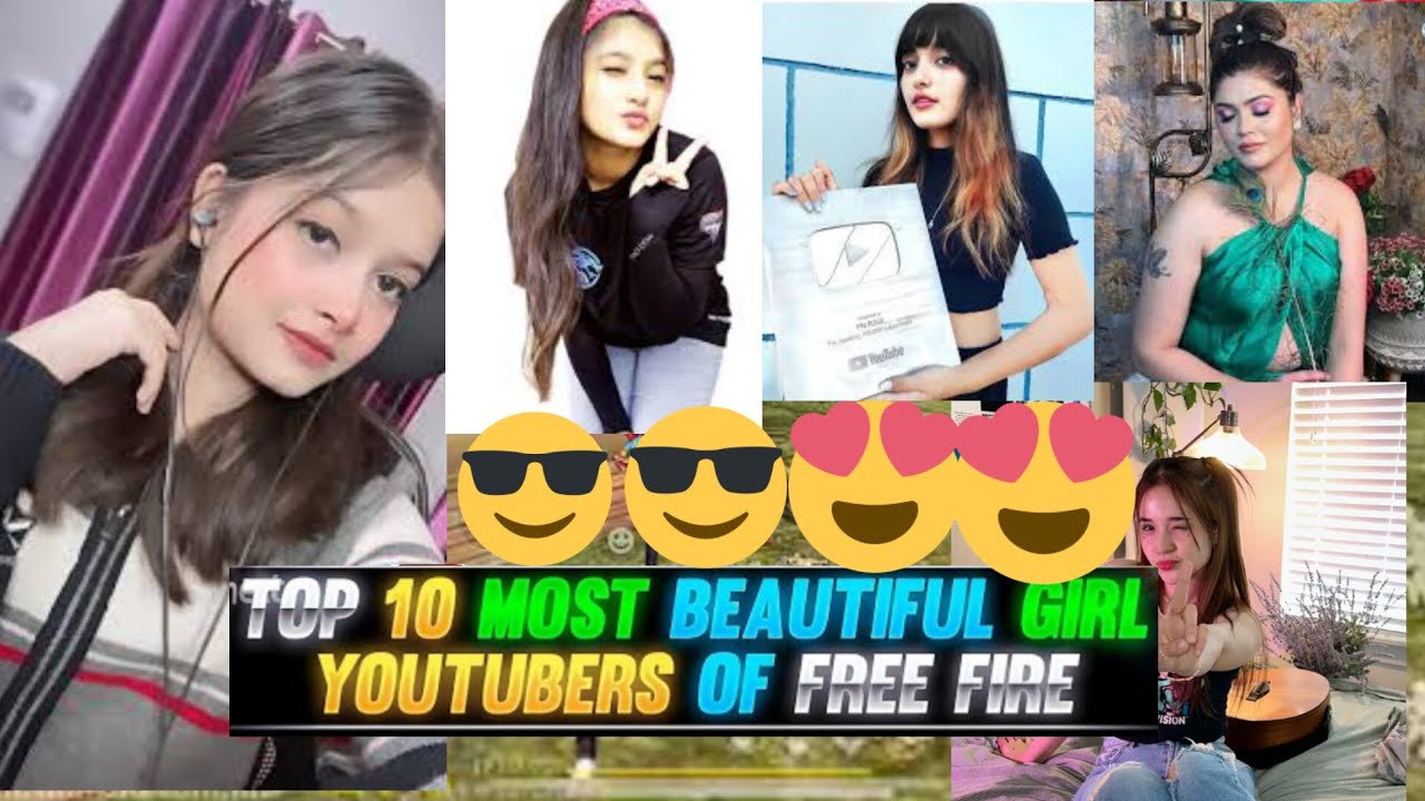 Top 5 beautiful girls youtuber in free fire gerena 🤔🤔👽