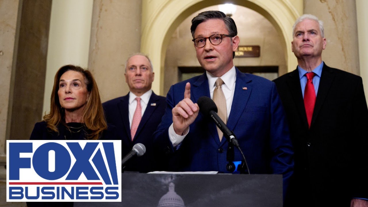 Speaker Johnson, GOP leaders hold press conference as shutdown enters day eight