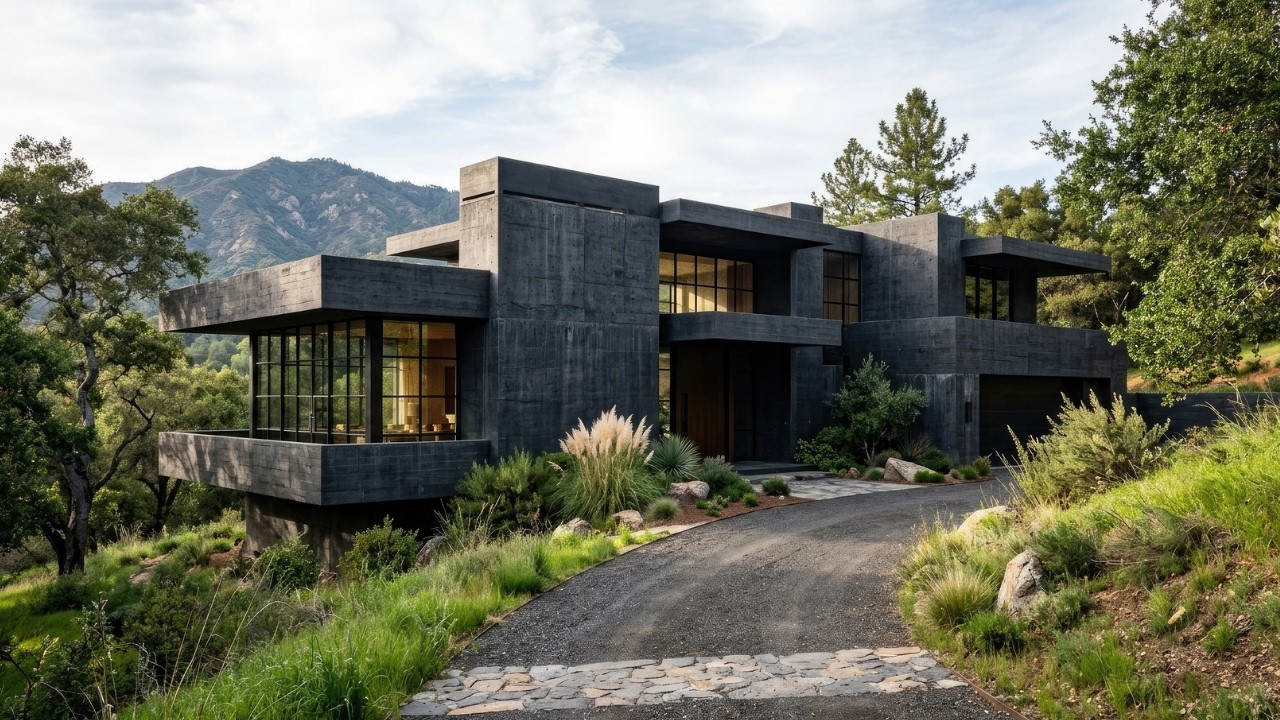 The Rise of Dark Concrete House | Bold Modern Minimalist Architecture Ideas