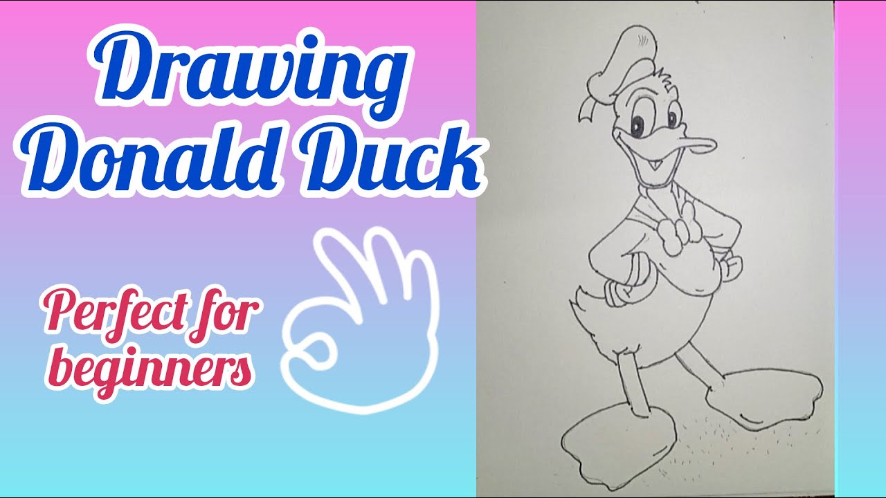 How to draw Donald Duck| Easy Pencil drawing Tutorial 🙂#drawing #art #donaldduck