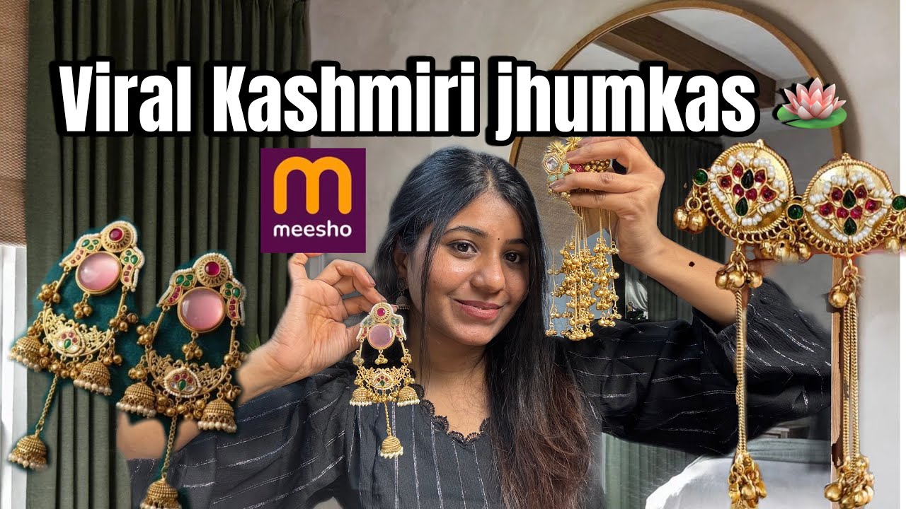Meesho se Kashmiri Jhumka Full Haul | Latest 2025 Designs | Trending Earrings Try-On