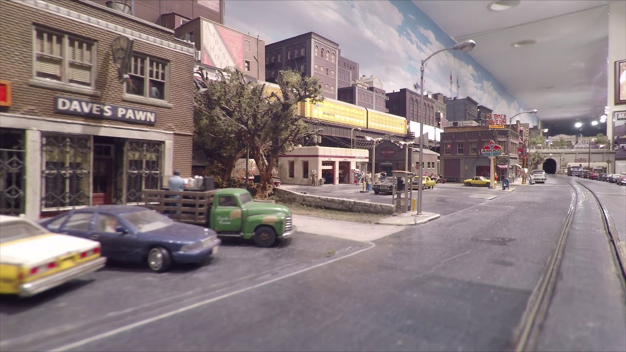 NEW - Cab Ride thru the streets on the City Edge layout in 4k by Vic Smith