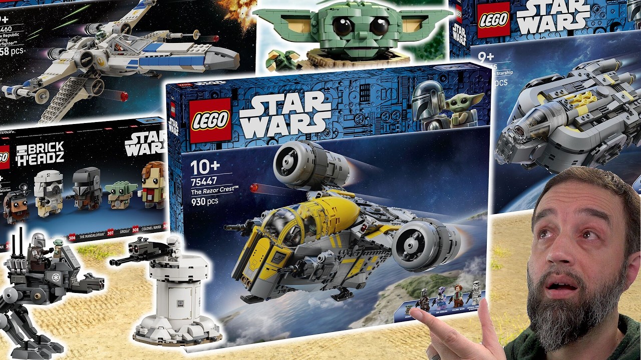 LEGO Star Wars Mandalorian & Grogu movie set reveals! X-Wing, Razor Crest, AT-RT, Anzellan ship ++