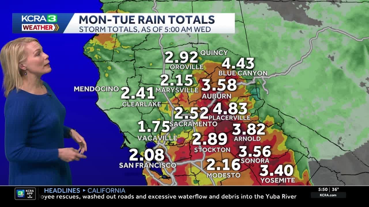 Northern California forecast: Impact Day for low elevation snow & scattered showers