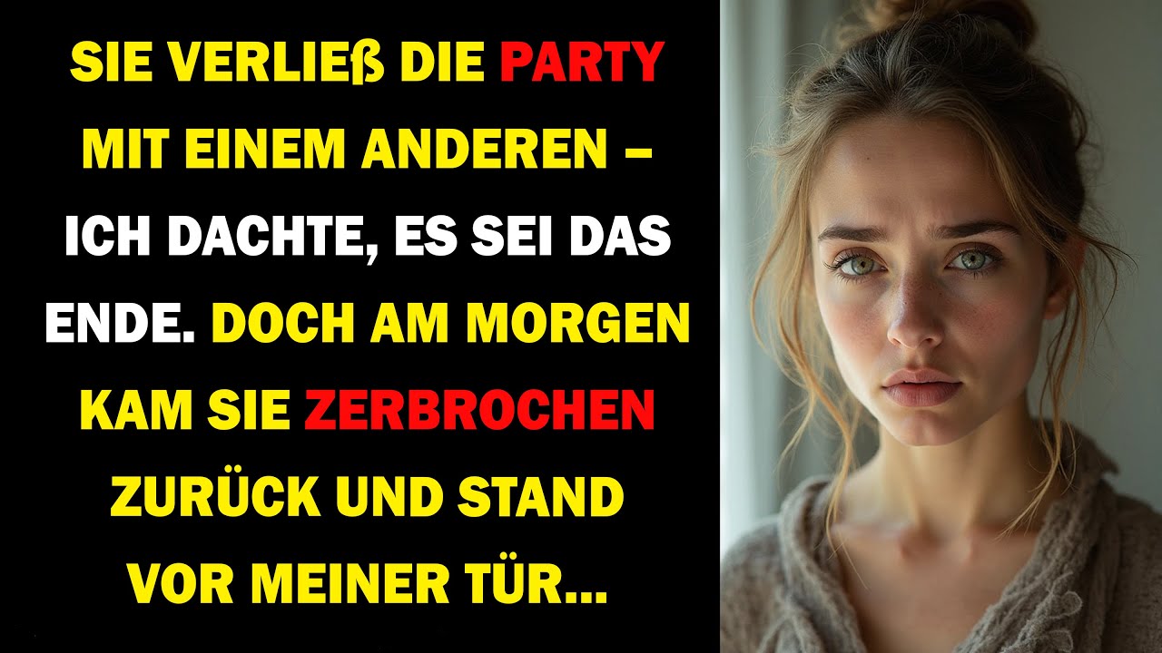 SIE VERLIEß DIE PARTY MIT EINEM ANDEREN – DOCH AM MORGEN STAND SIE ZERBROCHEN VOR MEINER TÜR