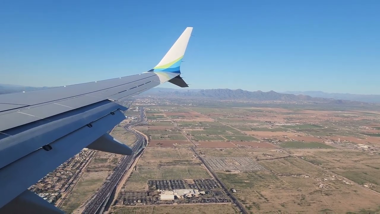 [4K] Boeing 737 MAX 9 landing at Phoenix Sky Harbor Airport (AZ preview)