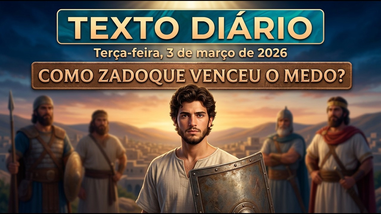 TEXTO DIÁRIO — 03/03/2026 | Como ZADOQUE venceu o MEDO e a inexperiência?