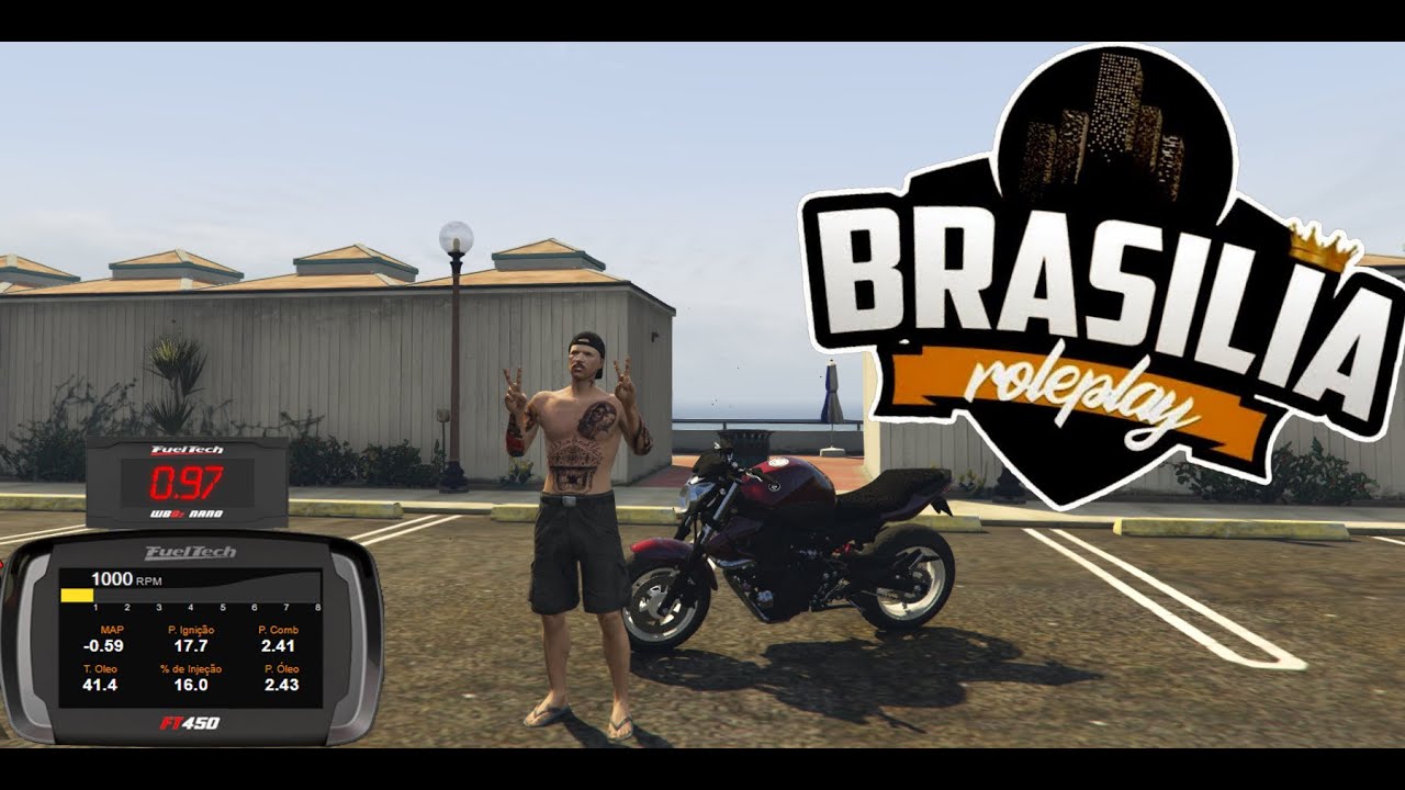 coloquei fueltech na moto xj6 brasilia rp fivem