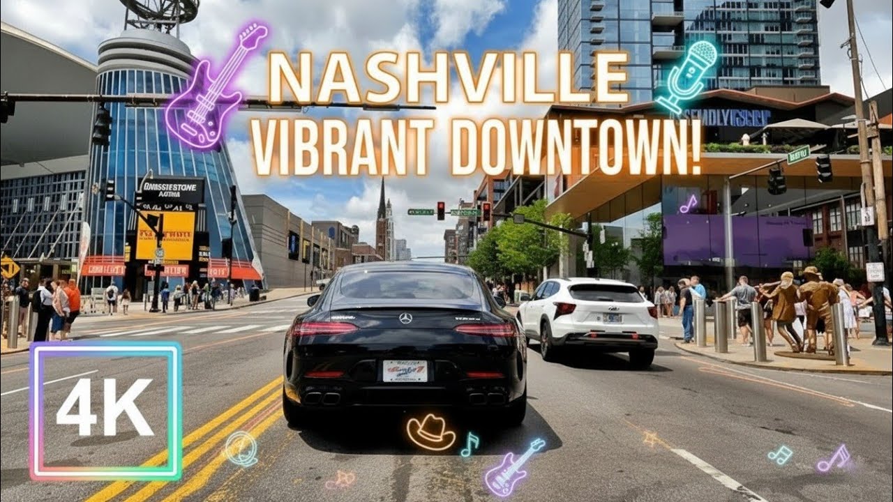 4K Nashville Downtown Drive - 2025 - HDR