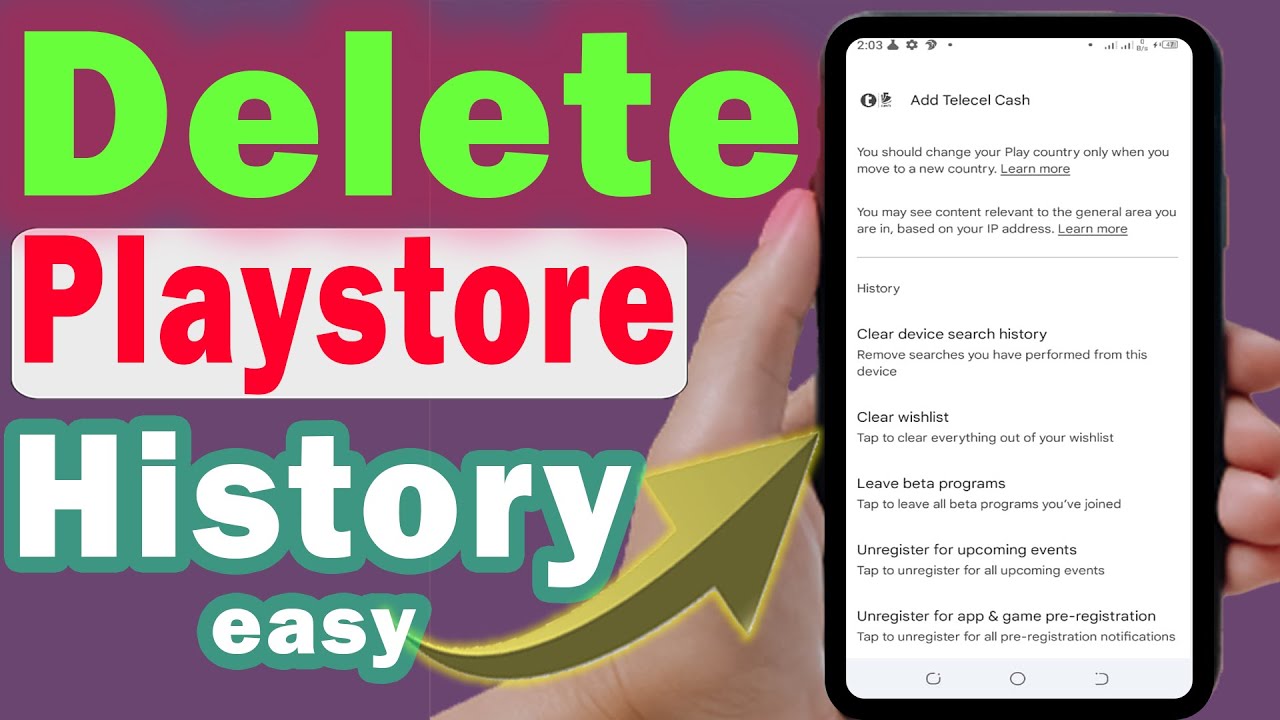 How to delete play store suggestions history (step by step)