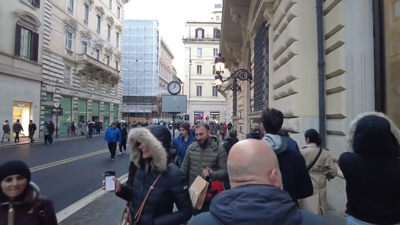Rome Italy 2026, Huge Crowd in Rome Jan 2026, Rome walking tour 4k 60fps