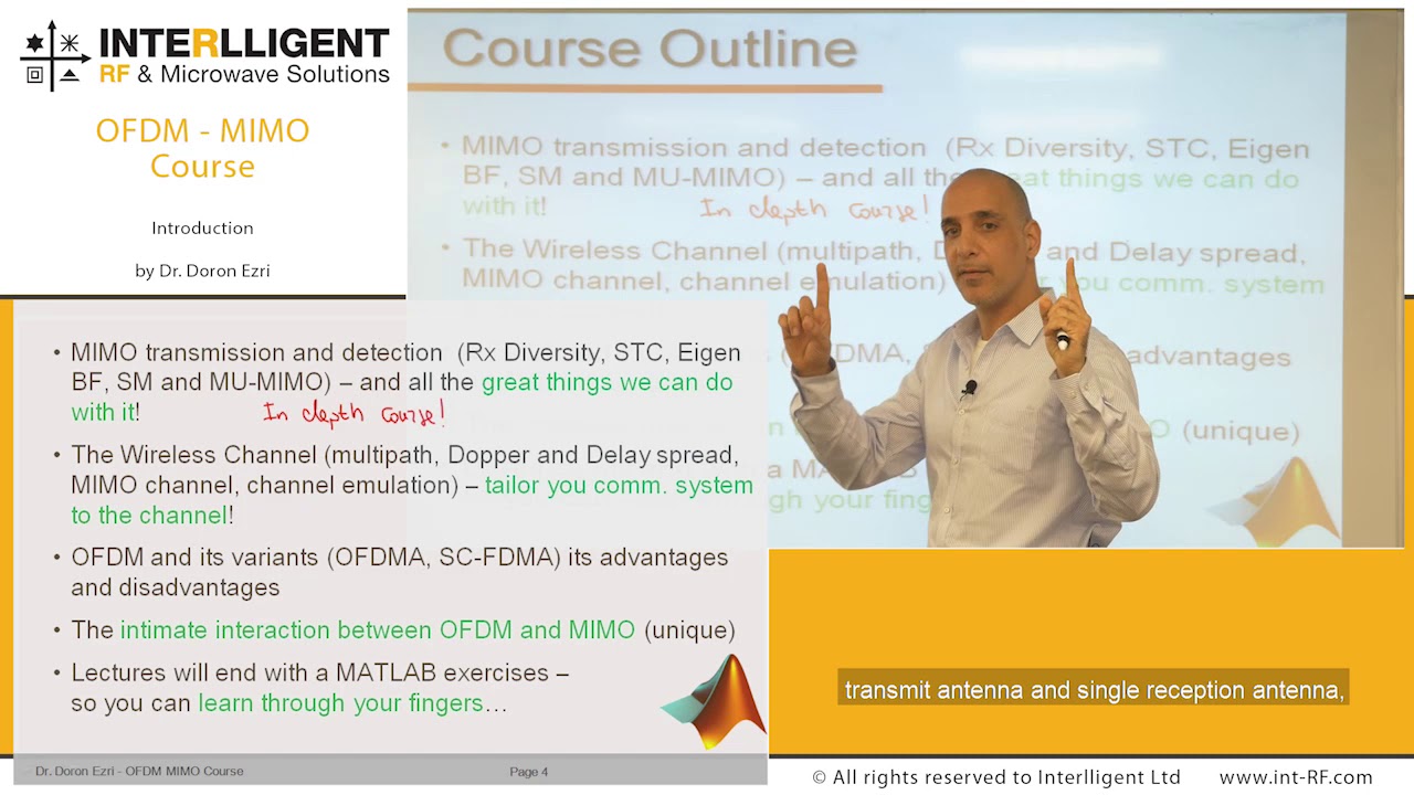 Comprehensive OFDM-MIMO Online course-Introduction- Dr. Doron Ezri