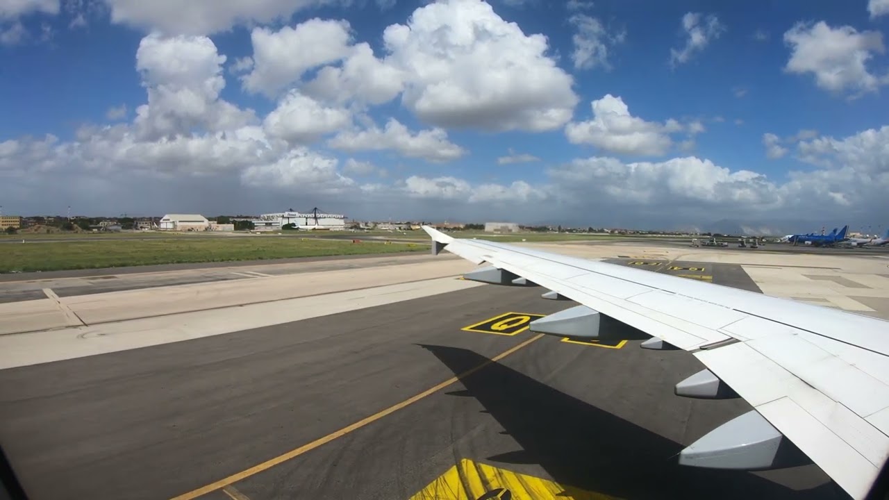 Lufthansa A321 scenic powerful summer departure from Naples I 4K60