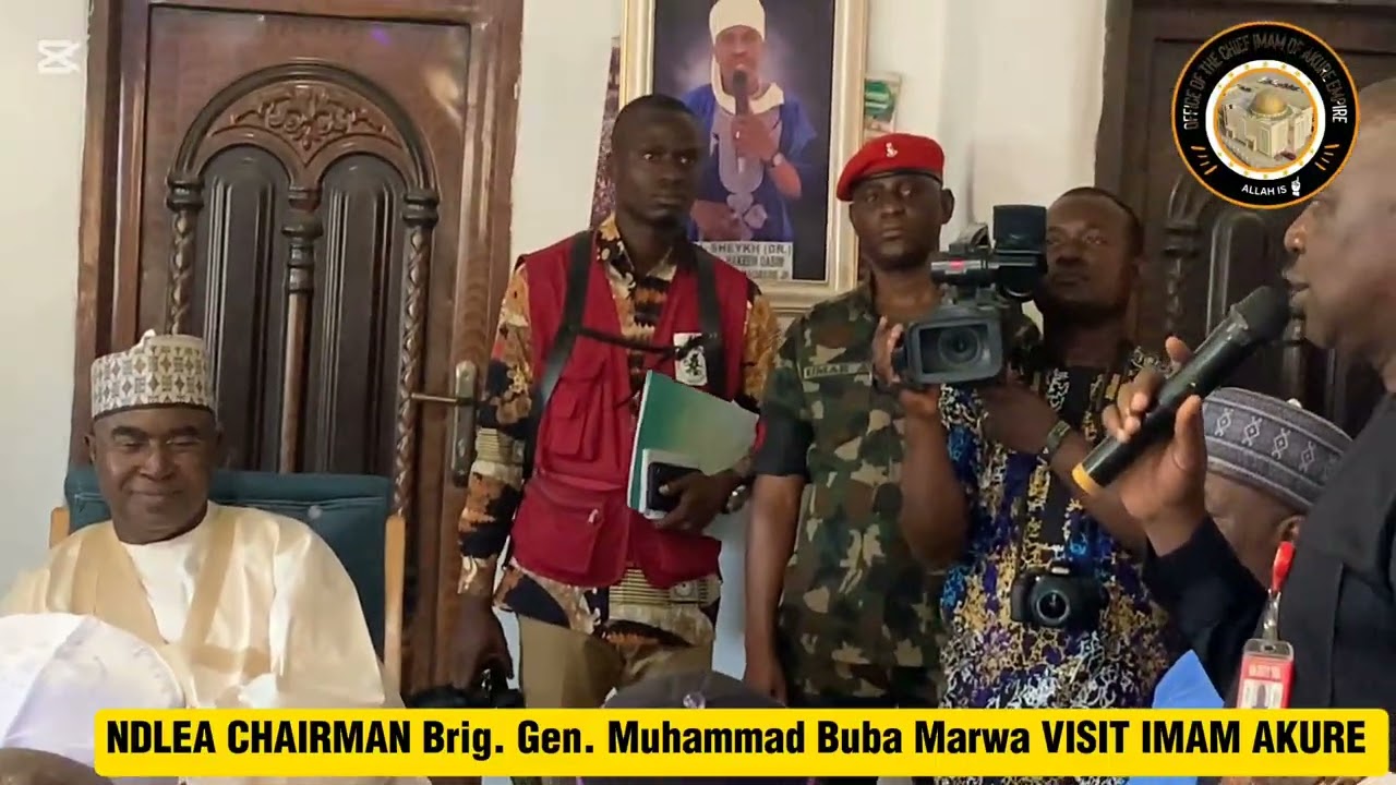 NDLEA NATIONAL CHAIRMAN/DIRECTOR ALHAJI MUH'D MARWA VISIT IMAM AKURE