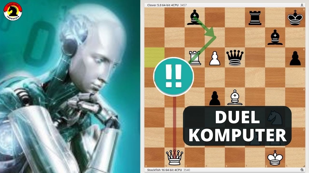 DUEL KOMPUTER TERBARU ❗️ Stockfish 16 Vs Clover 5 | Bayonet Attack 🔥