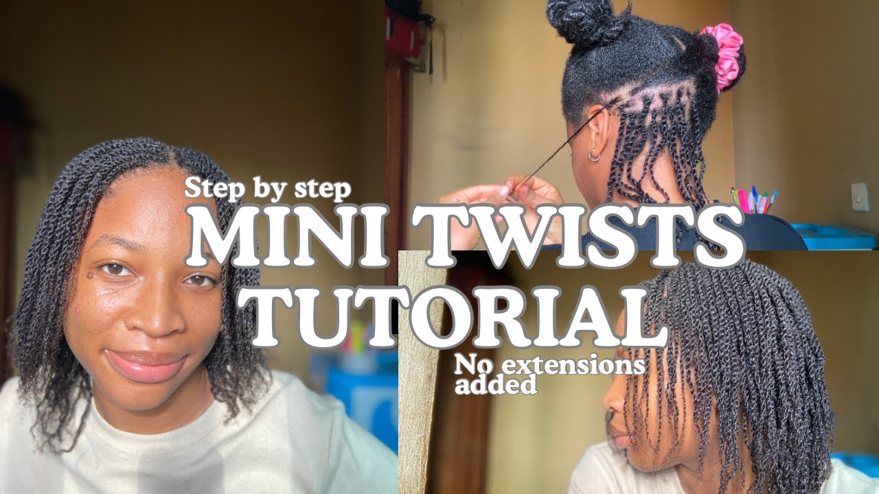 How to twist your own hair | Mini twists on 4c Hair