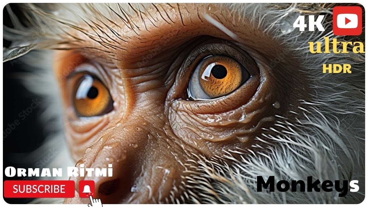 Monkey - the closest creature to human memory  4K HD  (Meymun- insan yaddaşına ən yaxın məxluq.)