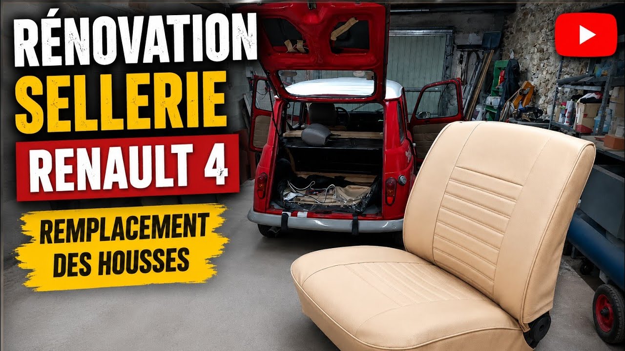 Remplacement sellerie Renault 4L.