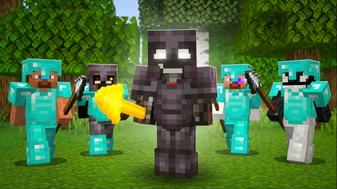 Я зашел на Minecraft-сервер, где есть только копья