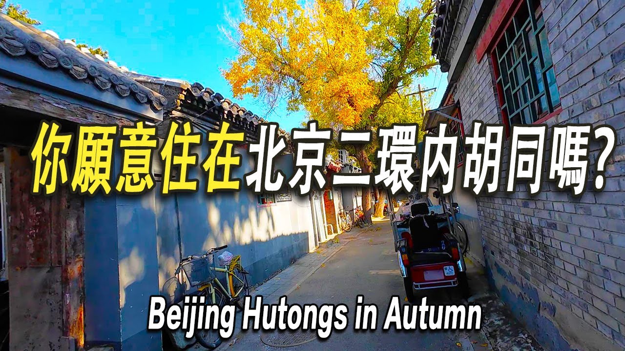 你願意住在北京二環内大雜院嗎？北平的秋天是什麽樣？老北京人都是富人嗎？逛一逛看 一看北京二環内的胡同真實的樣子。跟你們想象的完全不同。