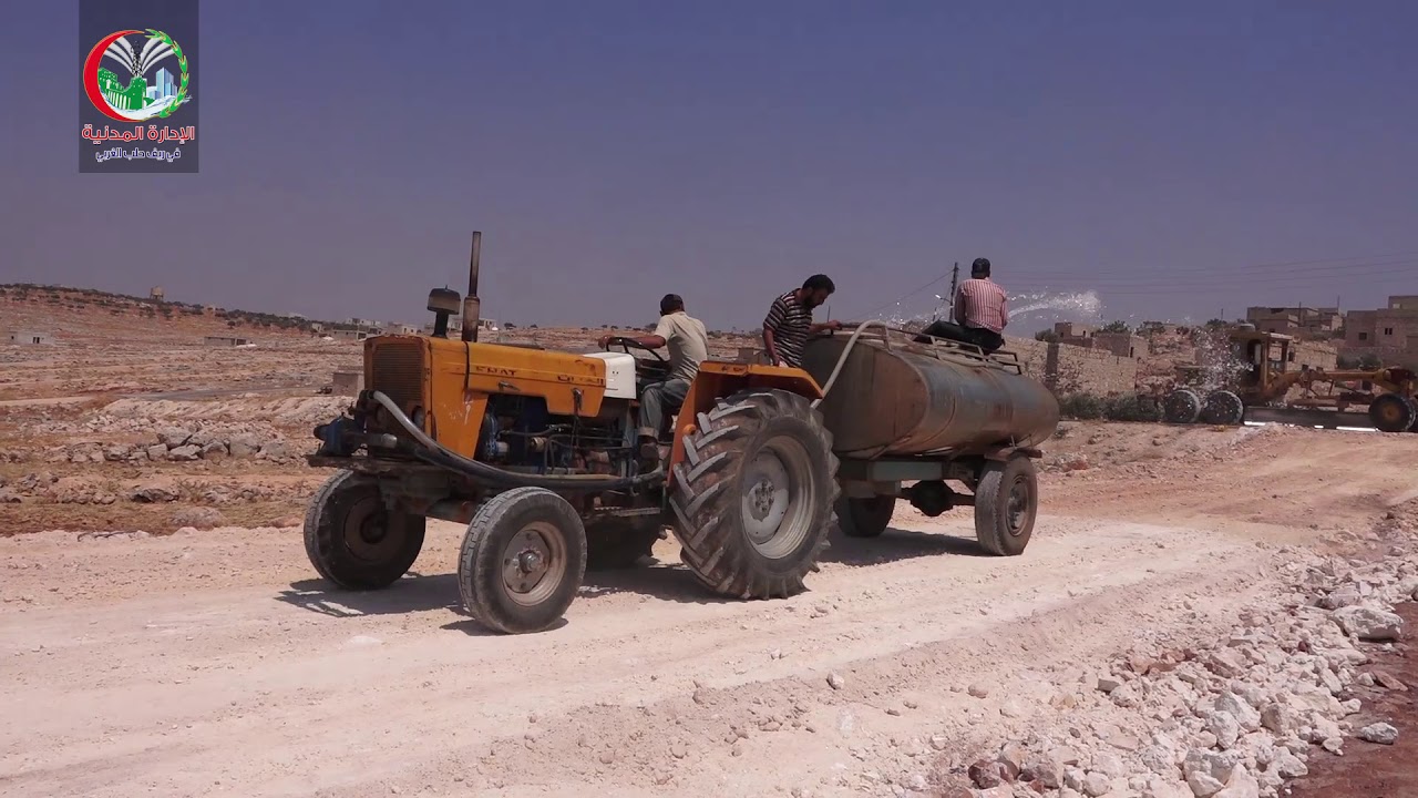 الادارة المدنية في ريف حلب الغربي إحداث طريق في بلدة عنجارة