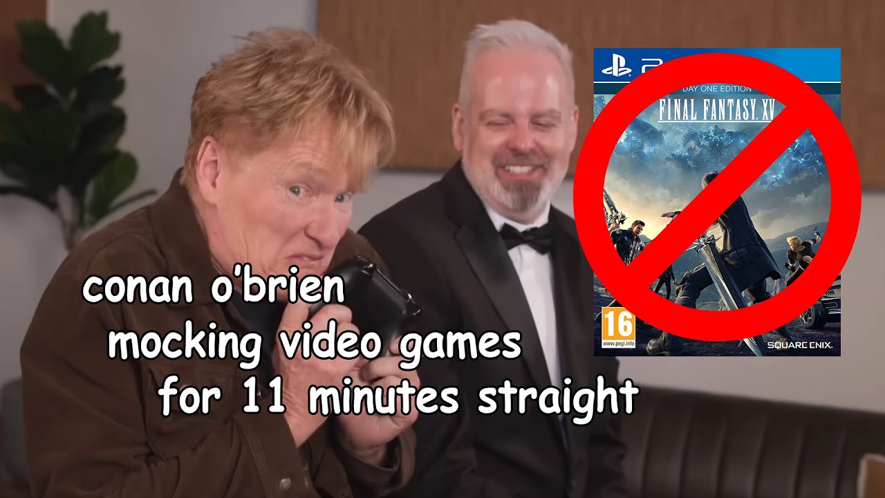 conan o'brien trashing video games for 11 minutes straight