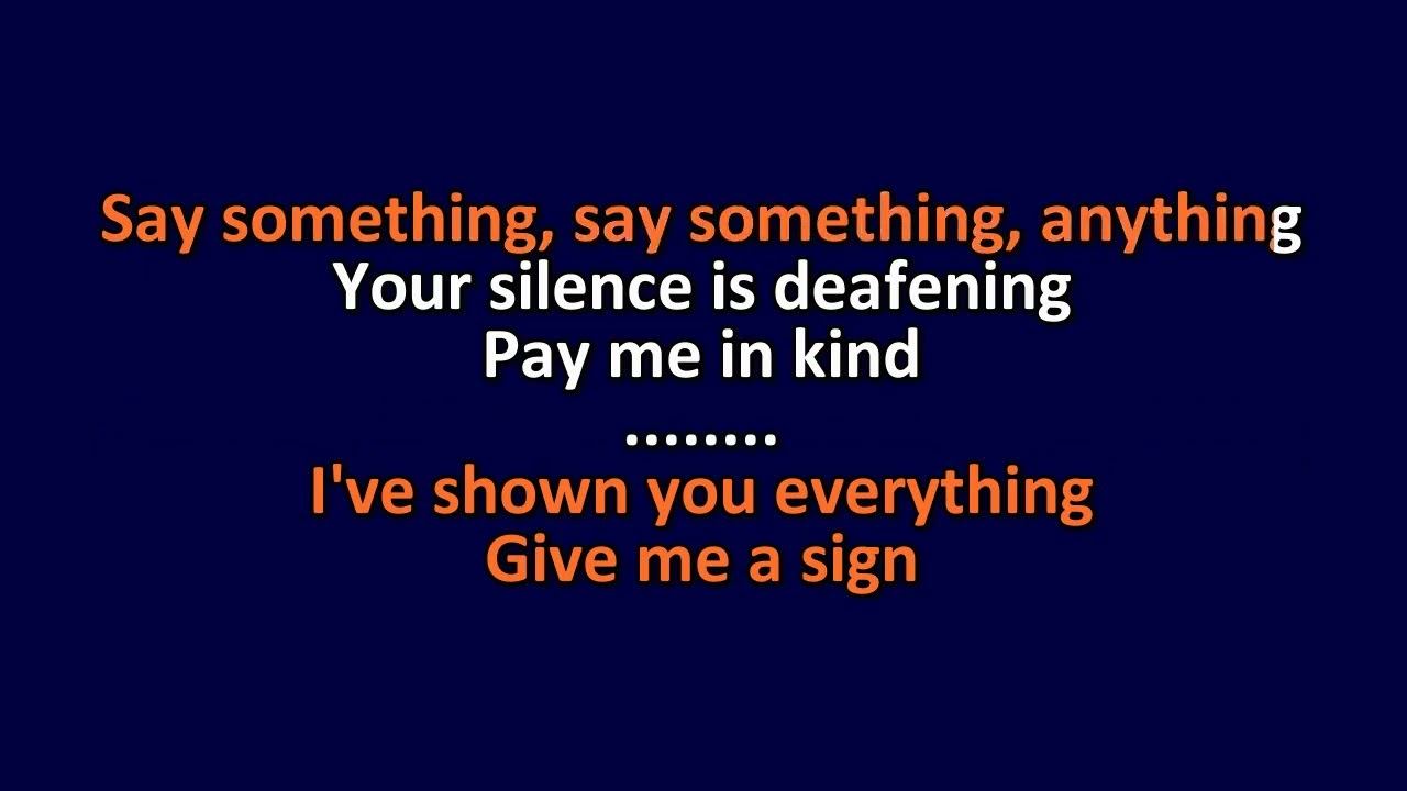 James - Say Something - Karaoke Instrumental Lyrics - ObsKure
