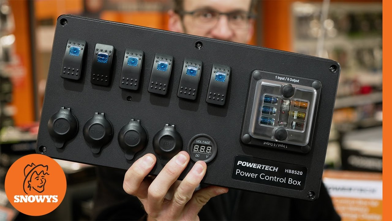 Powertech DC Control Box for External Battery with Voltage Display