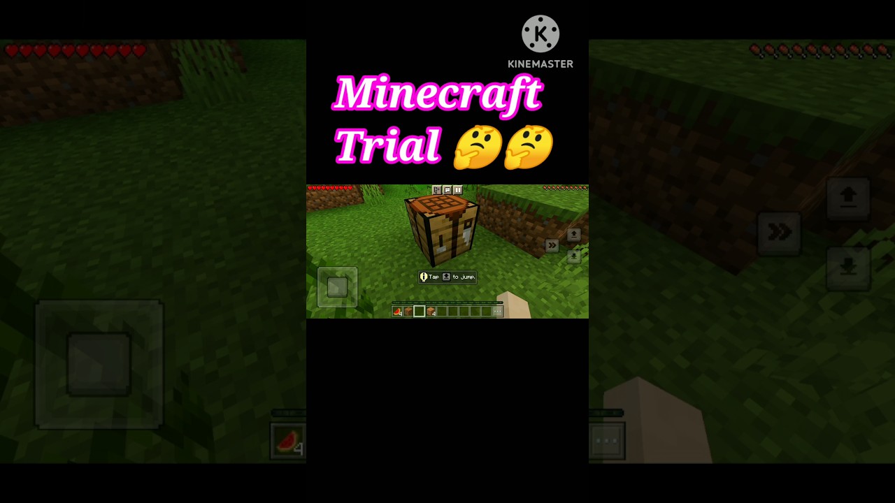 first time play Minecraft Trial 🤔🤔 #youtubeshorts #shorts