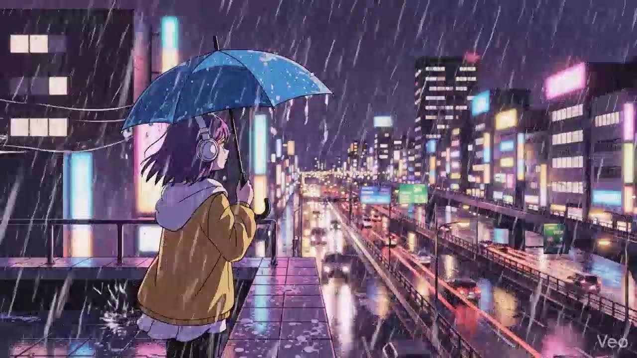 Tokyo Neon Rain 🌧️ Lofi Chillhop Study Session