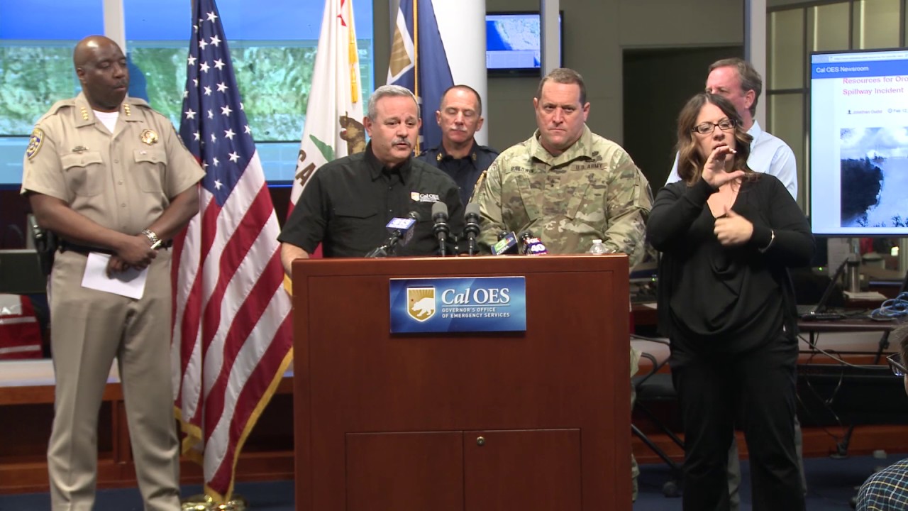 LAKE OROVILLE INCIDENT PRESSER CAL OES February 12, 2017