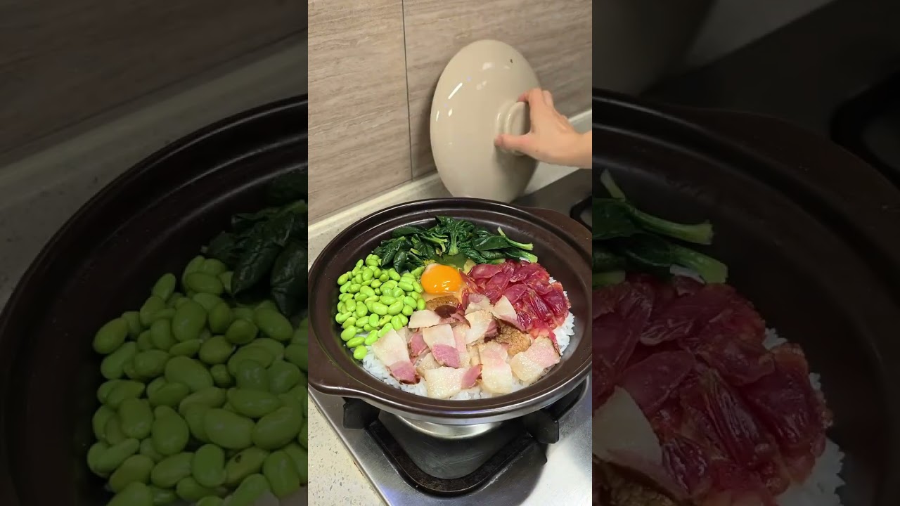 The vlog dinner 〡 has soy sauce chicken that you can handle with your hands and 煲仔饭. It s