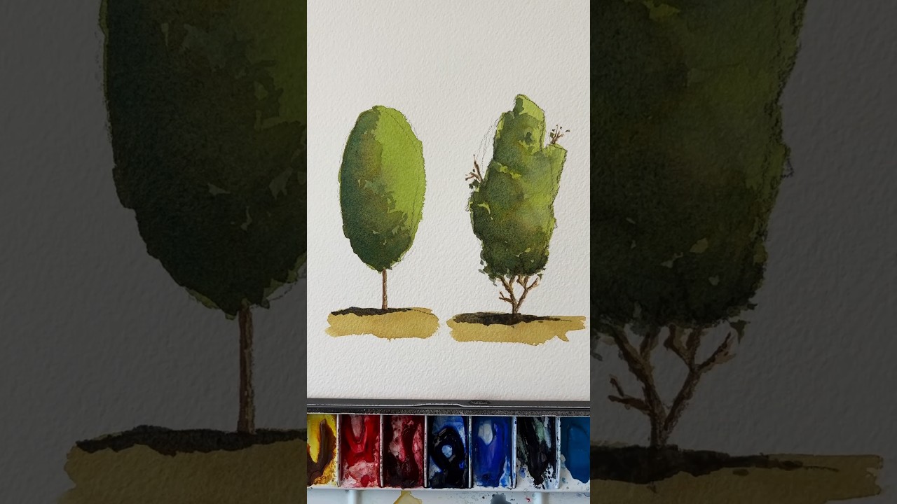 Here&rsquo;s a great drawing and painting exercise #watercolorpainting #howtodraw #arttutorial