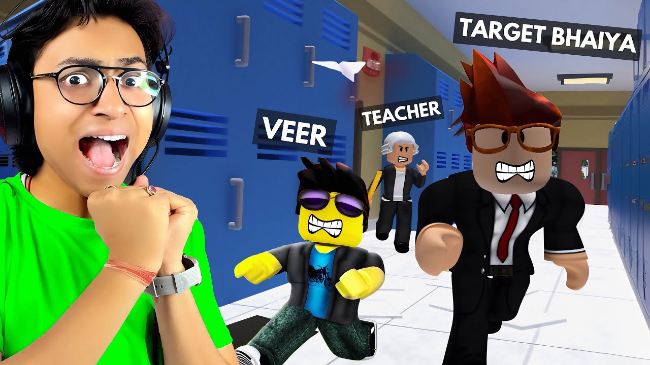 TARGET BHAIYA ESCAPING MAD TEACHER’S😡 CLASS IN ROBLOX