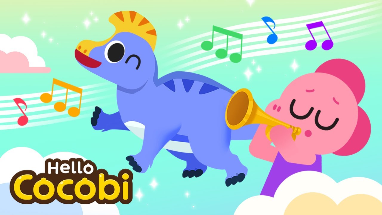 Dinosaur Songs for Kids | Corythosaurus | Nursery Rhymes Helmet Lizard | Hello Cocobi