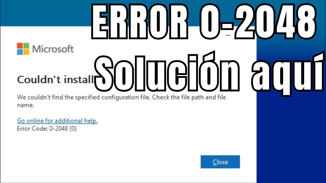 No puedes instalar Office por el error 0-2048? Mira esto