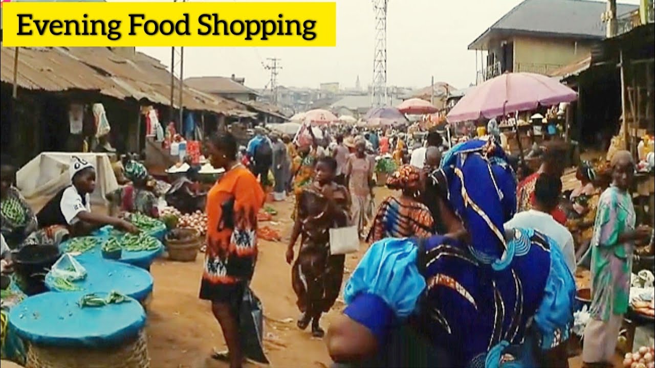 Evening Market Food Shopping In Nigeria For Under $30