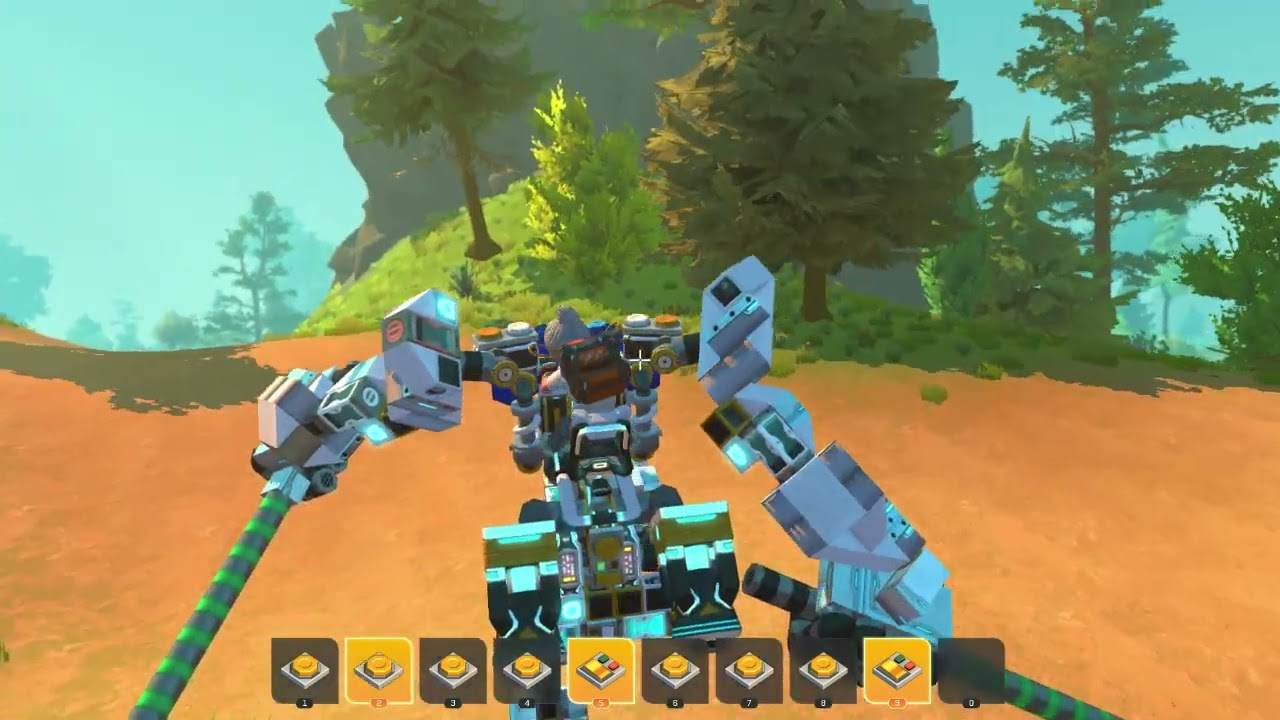 Scrap Mechanic Robot Like Gundam Running