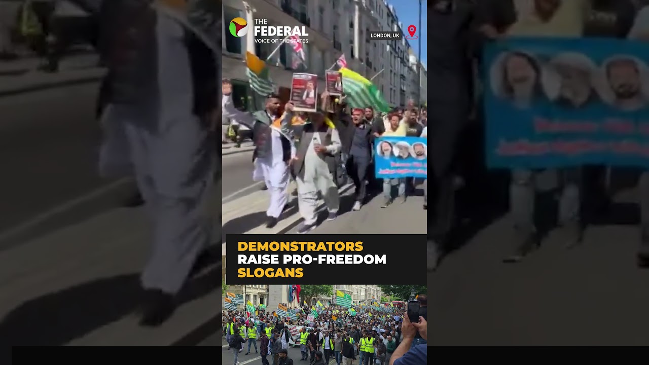Thousands join London Kashmir Million March over alleged rights violations in PoK | #shorts