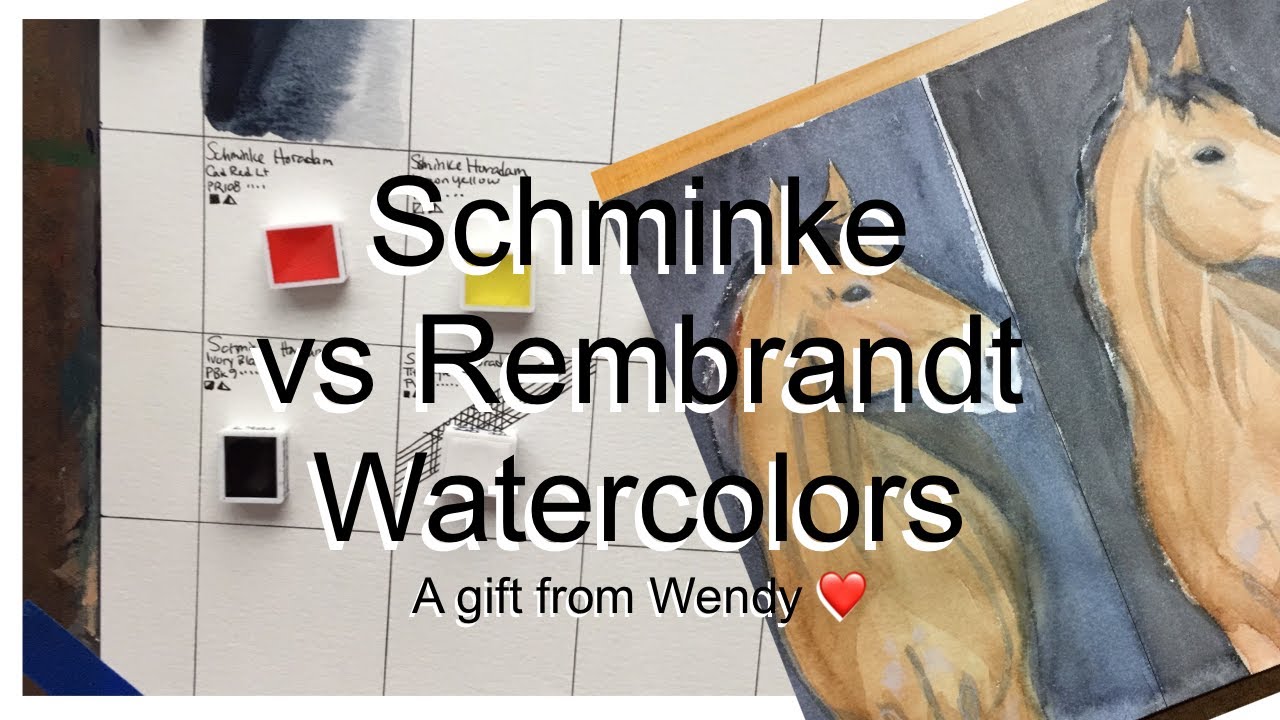 Comparing Schminke Horadam to Rembrandt, WC'ss from Wendy!